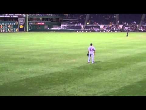 Having Fun With Braves Left Fielder Matt Diaz At PNC Park