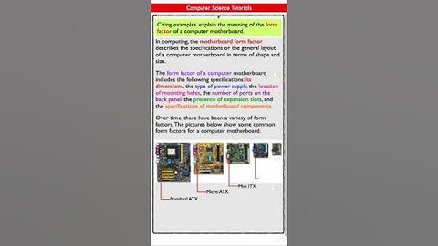 Simplified Concepts 012: The Computer MotherBoard Form factor