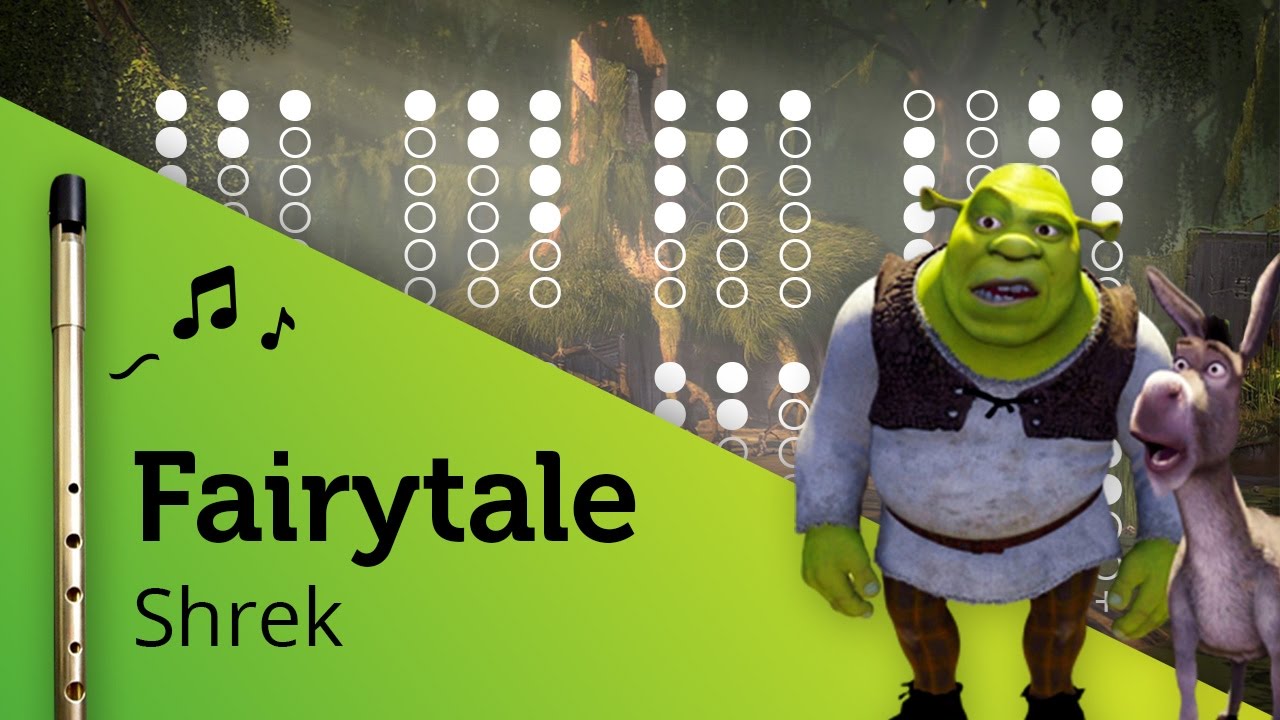 Fairytale (Shrek) on Tin Whistle D + tabs tutorial - YouTube