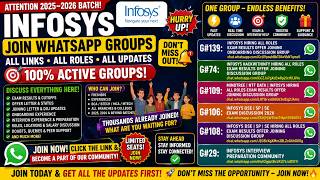 🚨 INFOSYS WHATSAPP GROUP LINKS 2026 | JOIN THE BIGGEST HIRING COMMUNITY EXAM, RESULTS, OFFER JOINING screenshot 5
