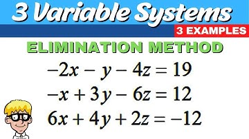 Solving Systems of Equations with Three Variables Algebra | Elimination