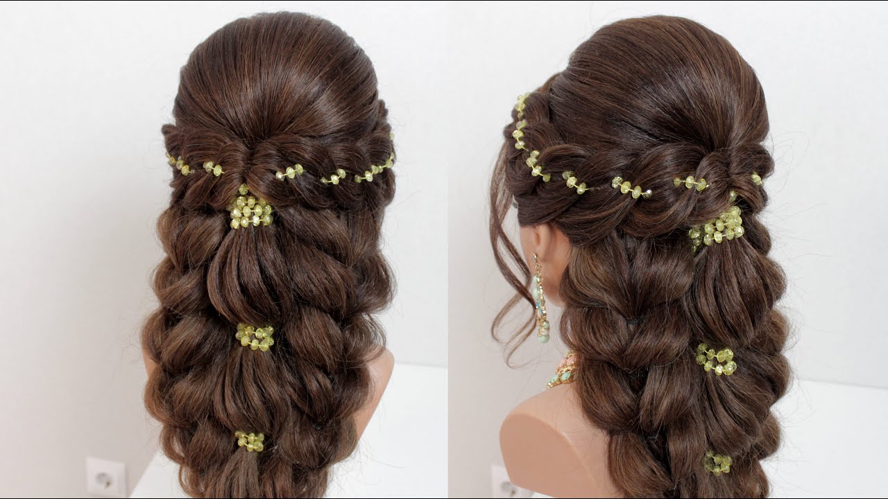 Easy hairstyle for long hair. Braided hairstyle.