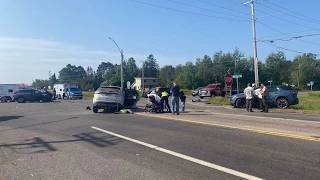 Multiple crashes in Rice Lake, five people hospitalized in total