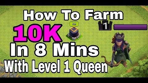How to Farm 10K Dark Elixirs in 8mins with Level 1 Queen!!