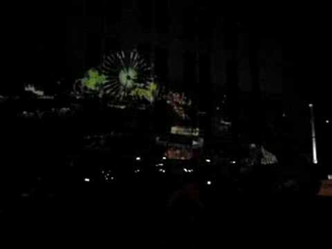 Cycle in front of Visuals - AudioVision 2008