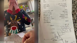 Waitress gets $1,000 tip from customer on Christmas Day