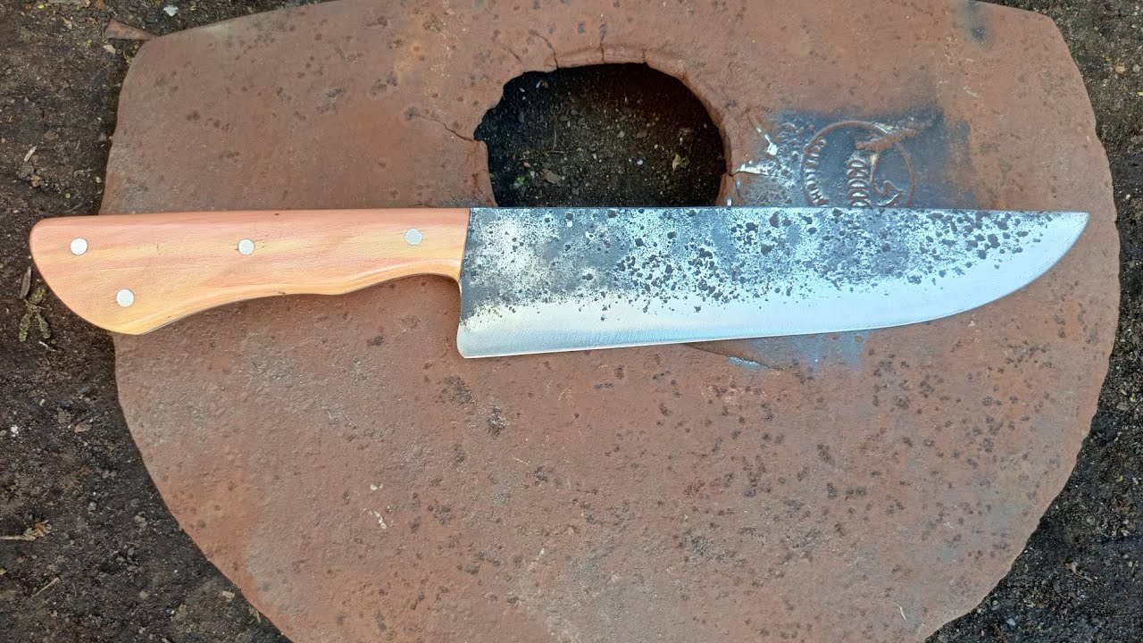 Faca Bruta Artesanal  Áço Carbono 3,5mm Com Tempra Original do Disco de Arado cuchillo hecho a mano 