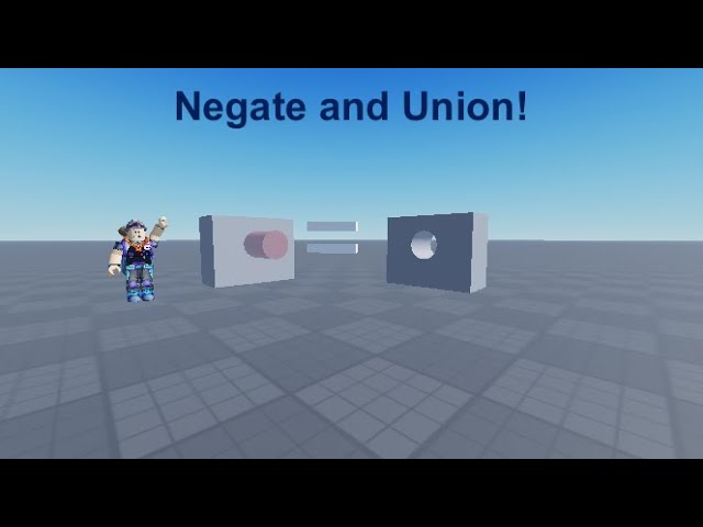 how to make holes with unions roblox