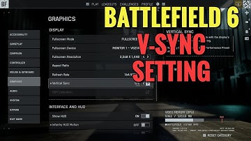Battlefield 6 Where Is V-Sync Setting