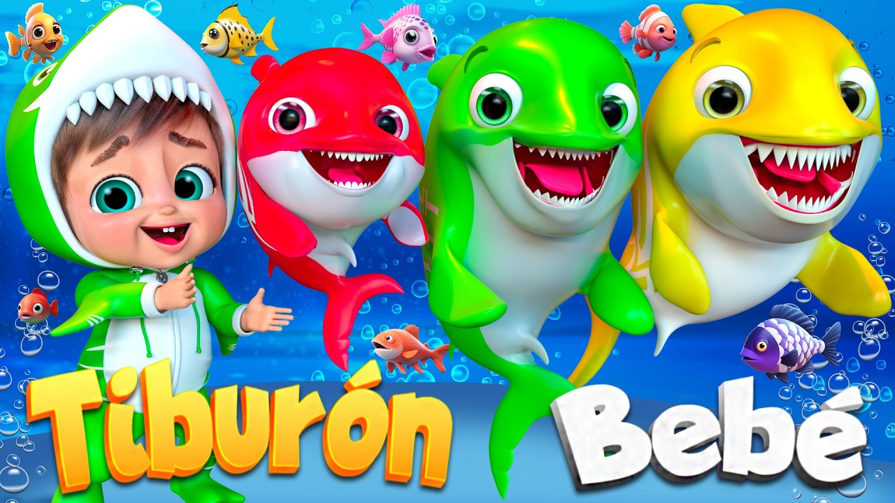 Canciones Infantiles | El Baile de Bebé Tiburón, Cinco patitos, La canción del baño, Mariposita