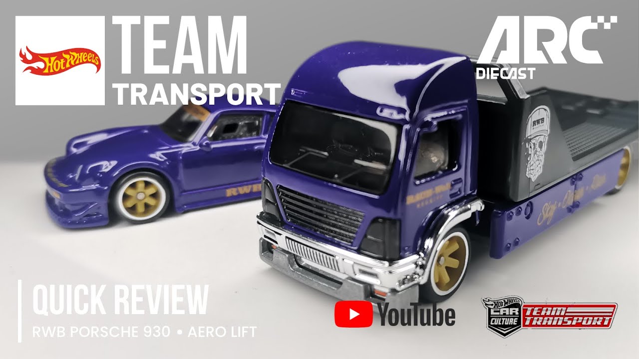 Hot Wheels Team Transport RWB Porsche 930 and Aero Lift