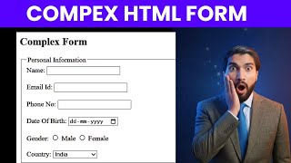 Build Complex HTML Form FAST & EASY | Personal & Address Info Project | MERN Web Dev Hindi