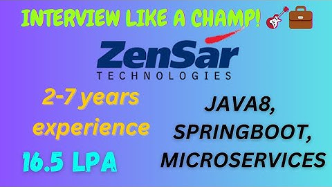 3-7 Years Interview Experience | Java | Spring Boot | Microservices | Java 8