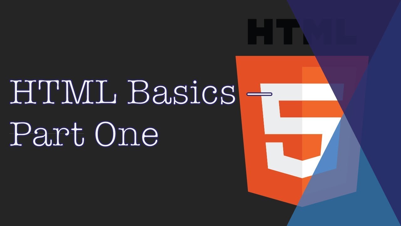 Learning the Basics of HTML — Part One - YouTube