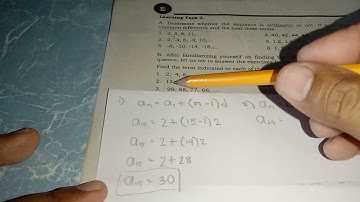 G10 Learning Task (Week 2) part1 (Arithmetic sequence)