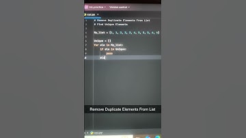 Remove Duplicates From List In Python | Find Unique Elements From List #python #shorts #list