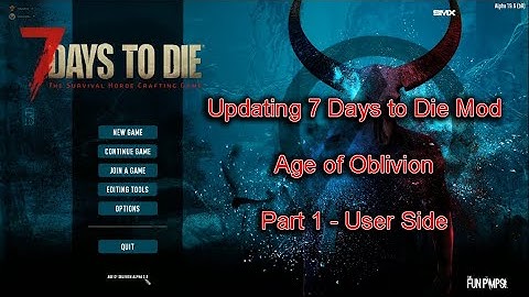Update Age of Oblivion Mod Part 1 (User Side)