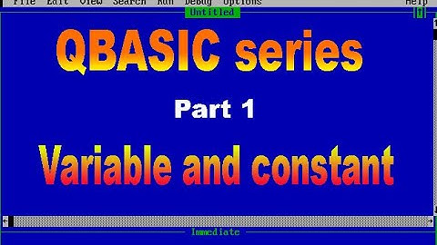 Variable and Constant in qbasic