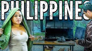 Cooking Grilled Fish During Thunderstorm in Philippines