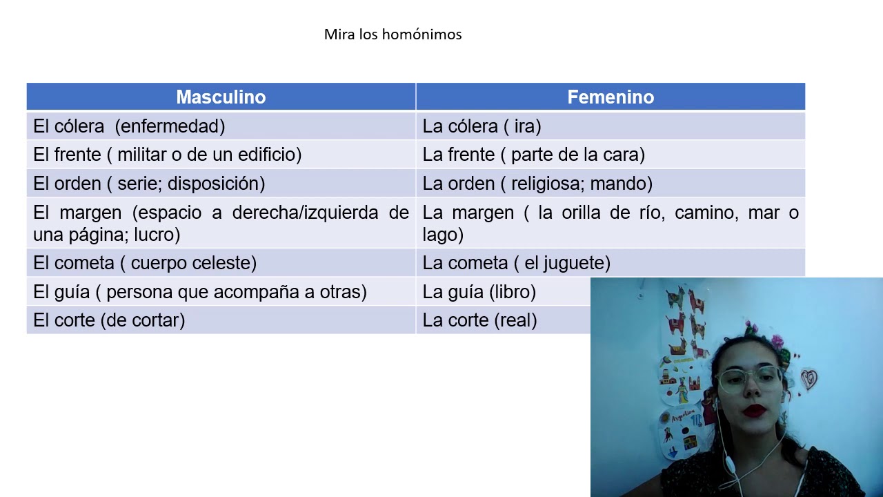 Sustantivos Homonimos Ejemplos