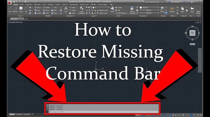 How To Restore Missing Command Bar In AutoCAD 2017 | DigitalKnowledge