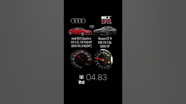 Nissan GT-R R35 V6 3.8L 1600 HP vs Audi RS 5 Quattro V8 4.2L FSI 450 HP 1800 KG