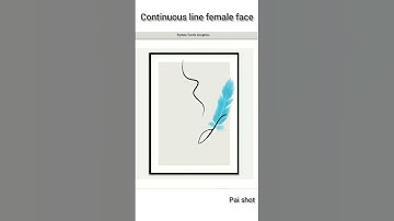 Continuous line female face using python turtle #shorts #creative #paishot