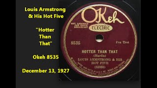 Louis Armstrong & His Hot Five “Hotter Than That” Okeh 8535 (1927) RARE VISUALS chords