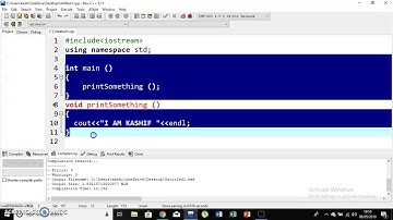 Dev c++ Complete tutorials - Tutorial 12 ( functions in c++ )