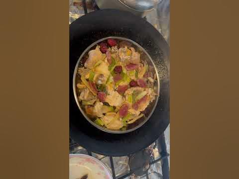 Showing Steam Chicken with Mushrooms Chinese Sausage and more - YouTube