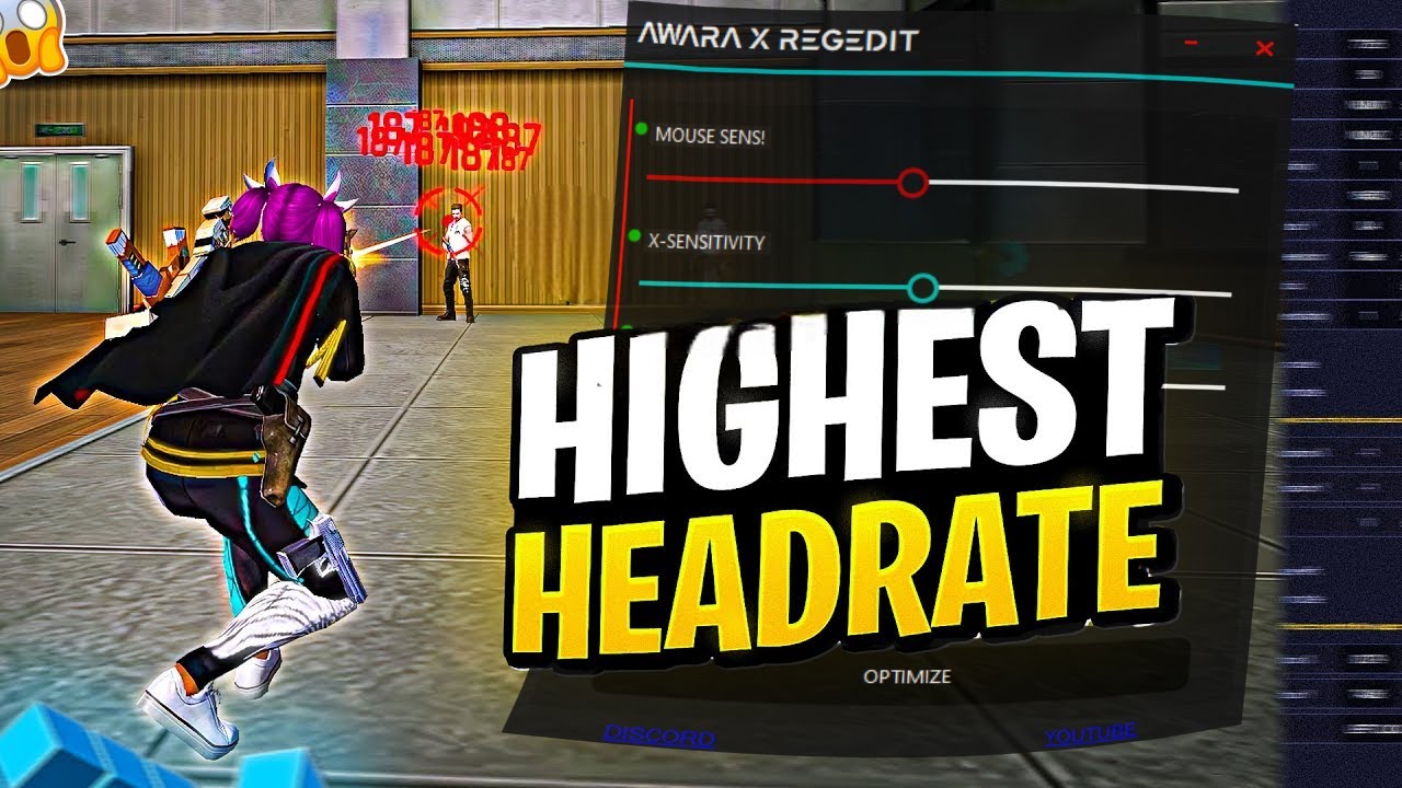 G.O.A.T REGEDIT IN FREE 😱🥶 || 99% HEADHSOT RATE  !! BLUESTACKS MSI
