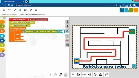 18 Laberinto sigue línea - Robótica para todos, con Open Roberta Lab