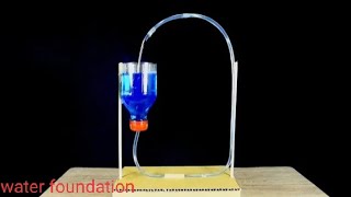 How to make water fountain at home with plastic water bottles with out electricity