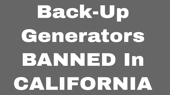Escape California's Backup Generator Ban!