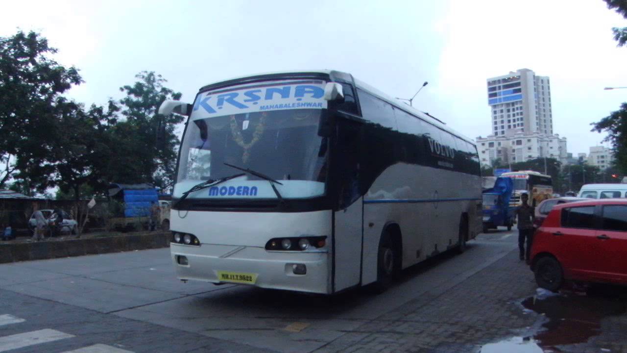 KRSNA VOLVO B7R MARK 1 moving towards its parking at dahisar in mumbai
