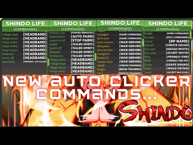 Shindo Life Commands - Full & Updated list 