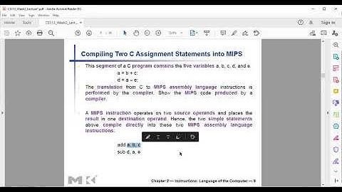 Instructions: Language of the Computer - Part 1-1