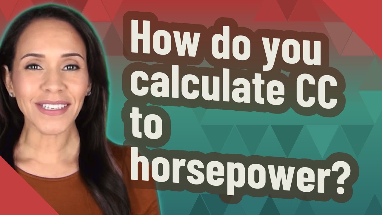 How Do You Calculate Cc To Horsepower?