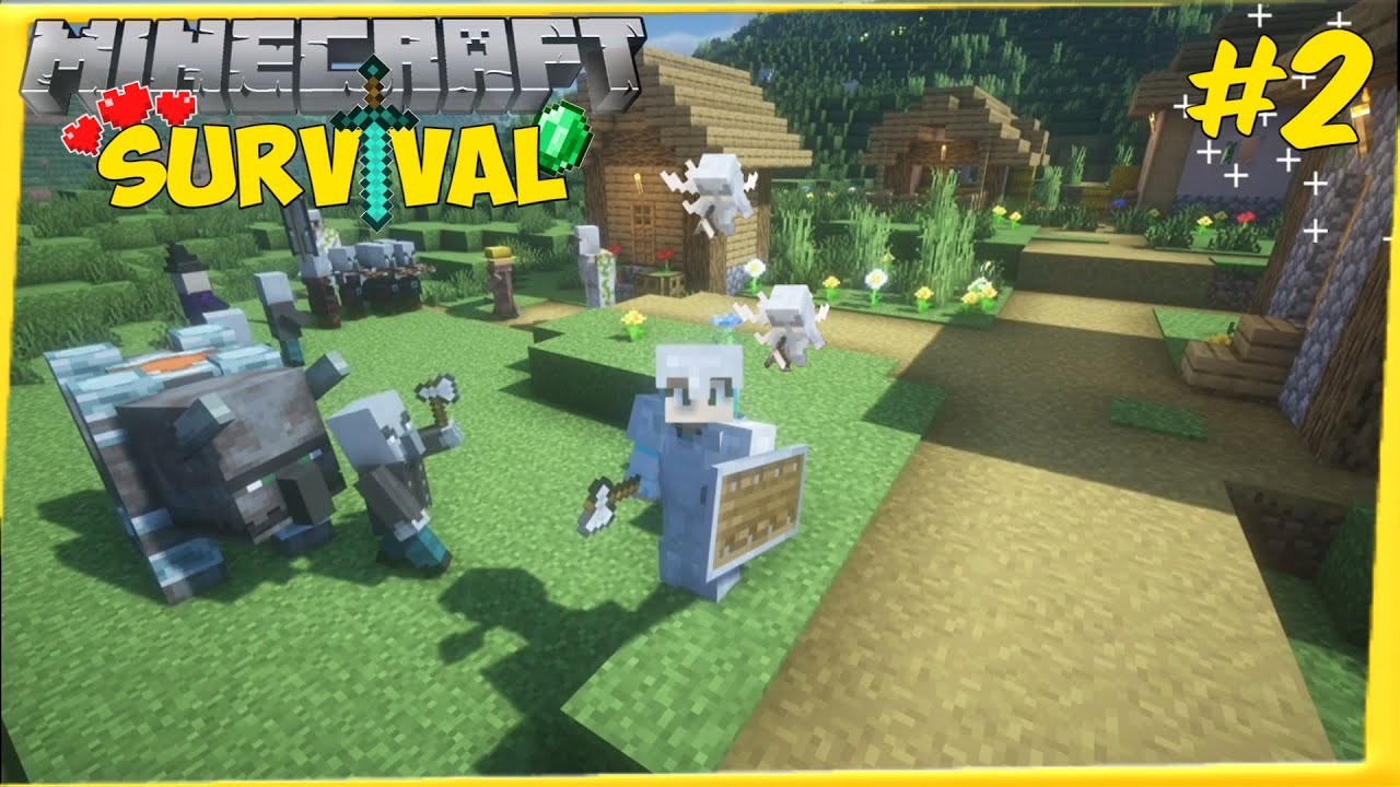Can I Save My Village From pillagers?🤔- Minecraft Survival (Episode 2 ...
