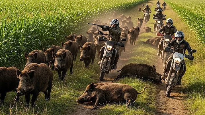 Best Wild Boar Chase ! Farmers Use This Method to Deal with Invasive Wild Boars Destroying Crops