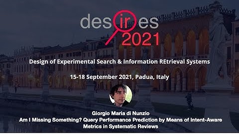 Giorgio Maria Di Nunzio: Am I Missing Something? Query Performance Prediction by Means of ...