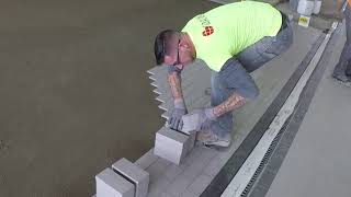 Clinker Tile Installation. Master Craftsman.