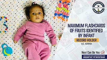 MAXIMUM FLASHCARDS OF FRUITS IDENTIFIED BY INFANT