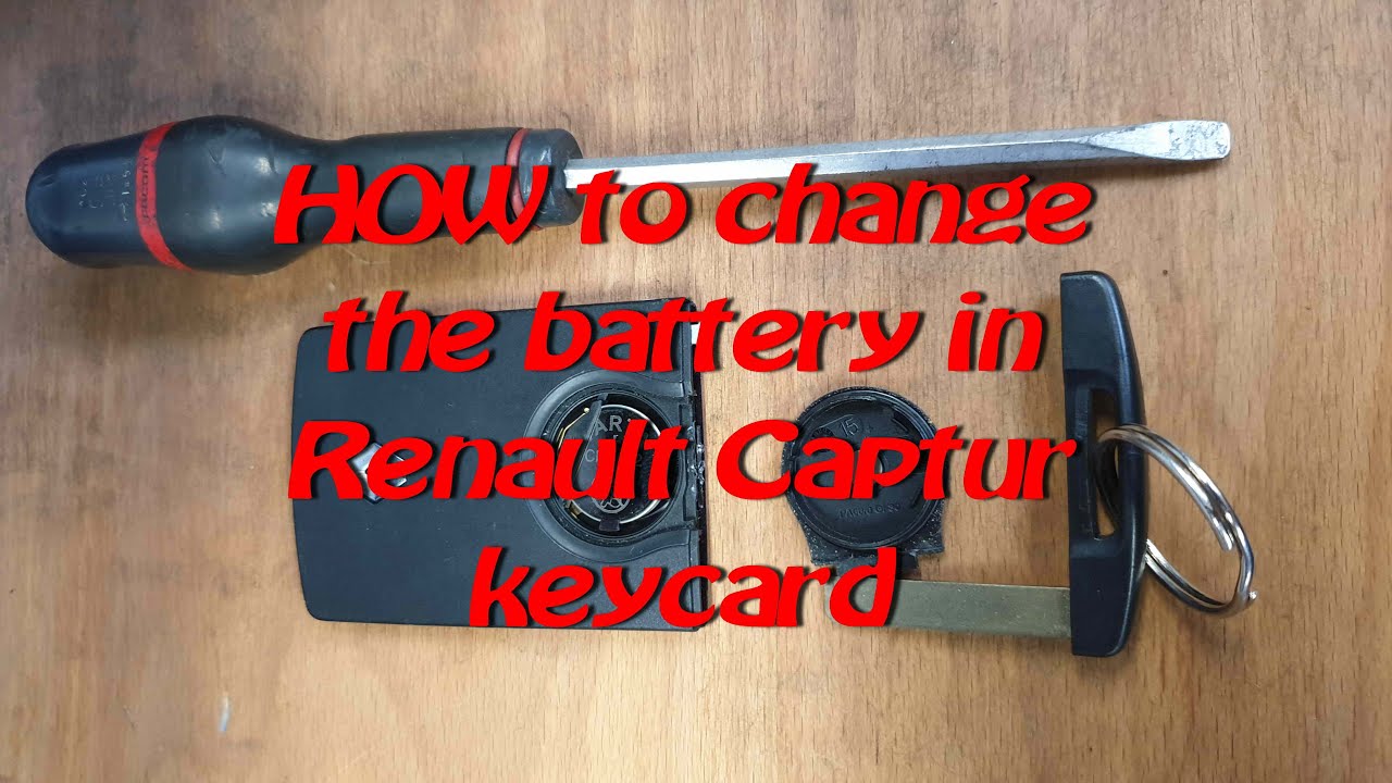 Renault Captur Key card battery change - YouTube