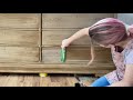 WOOD LIKE finish Pottery Barn OAK | PAINT LAMINATE | EASY beginner Furniture Flip