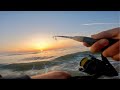 GIANT REDFISH IN THE SURF USING NEW JIG (Beach Fishing)