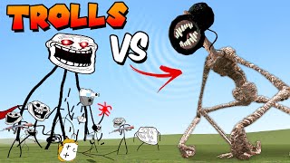 TROLLS vs SIREN HEADS?! (Garry's Mod)