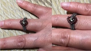 Beaded Heart Ring 2