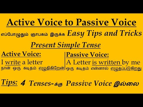 Active Voice To Passive Voice With Tamil Meaning| Spoken English In Tamil  |English Grammer In Tamil - Youtube