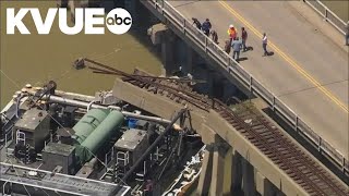 Portion of Pelican Island Bridge remains closed in Galveston after barge crash causes oil spill